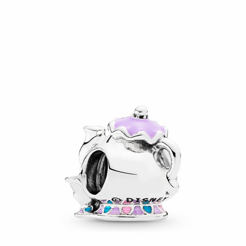 Talismane Pandora Disney Mrs. Potts & Chip Beauty And The Beast Argint/Albastri (rGFDR2Wp)